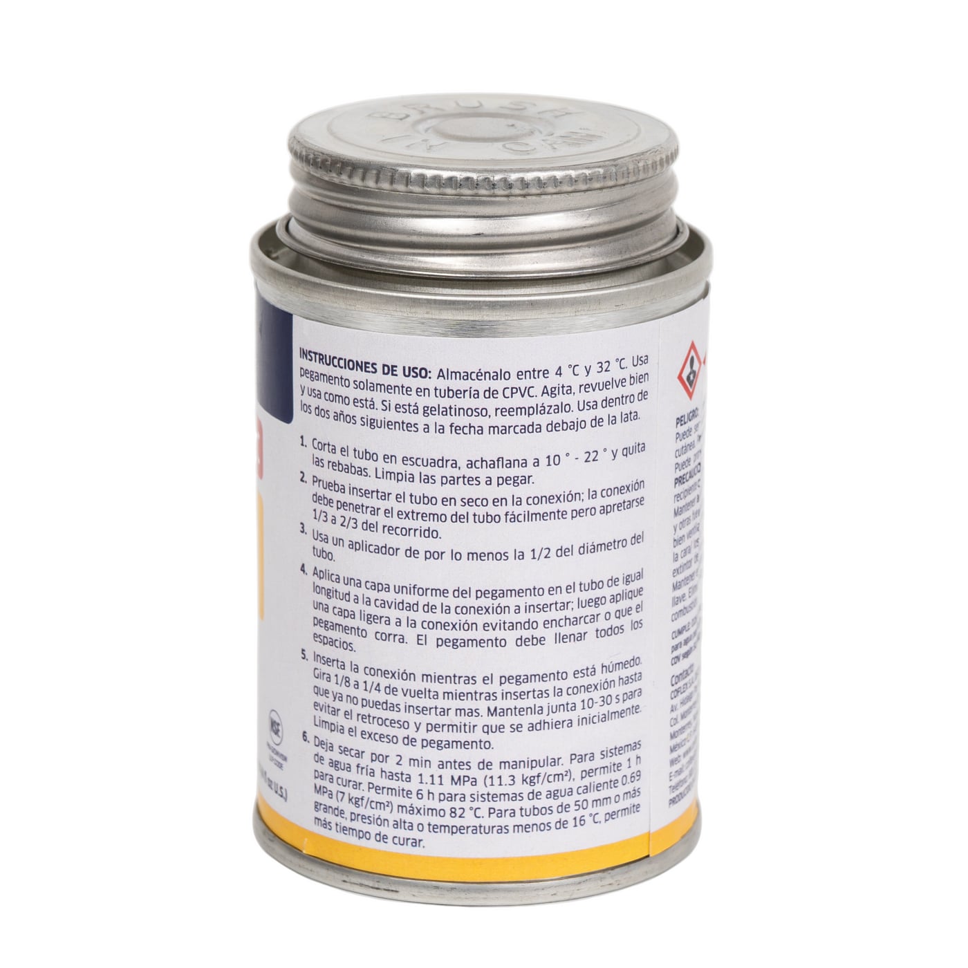 Cemento Solvente Amarillo CPVC Coflex 118ml - Secado Rápido y Resistente