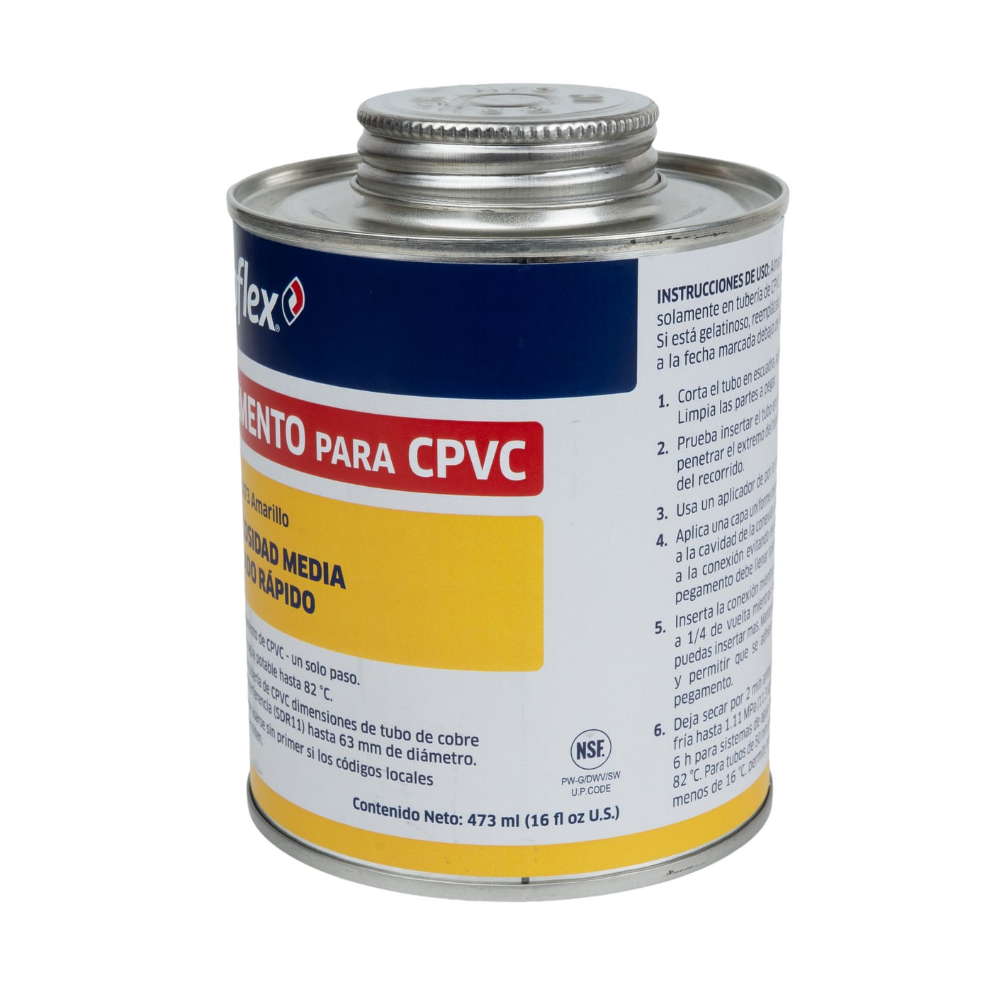 Cemento Solvente Amarillo Coflex CPVC 473ml - Unión Rápida y Segura