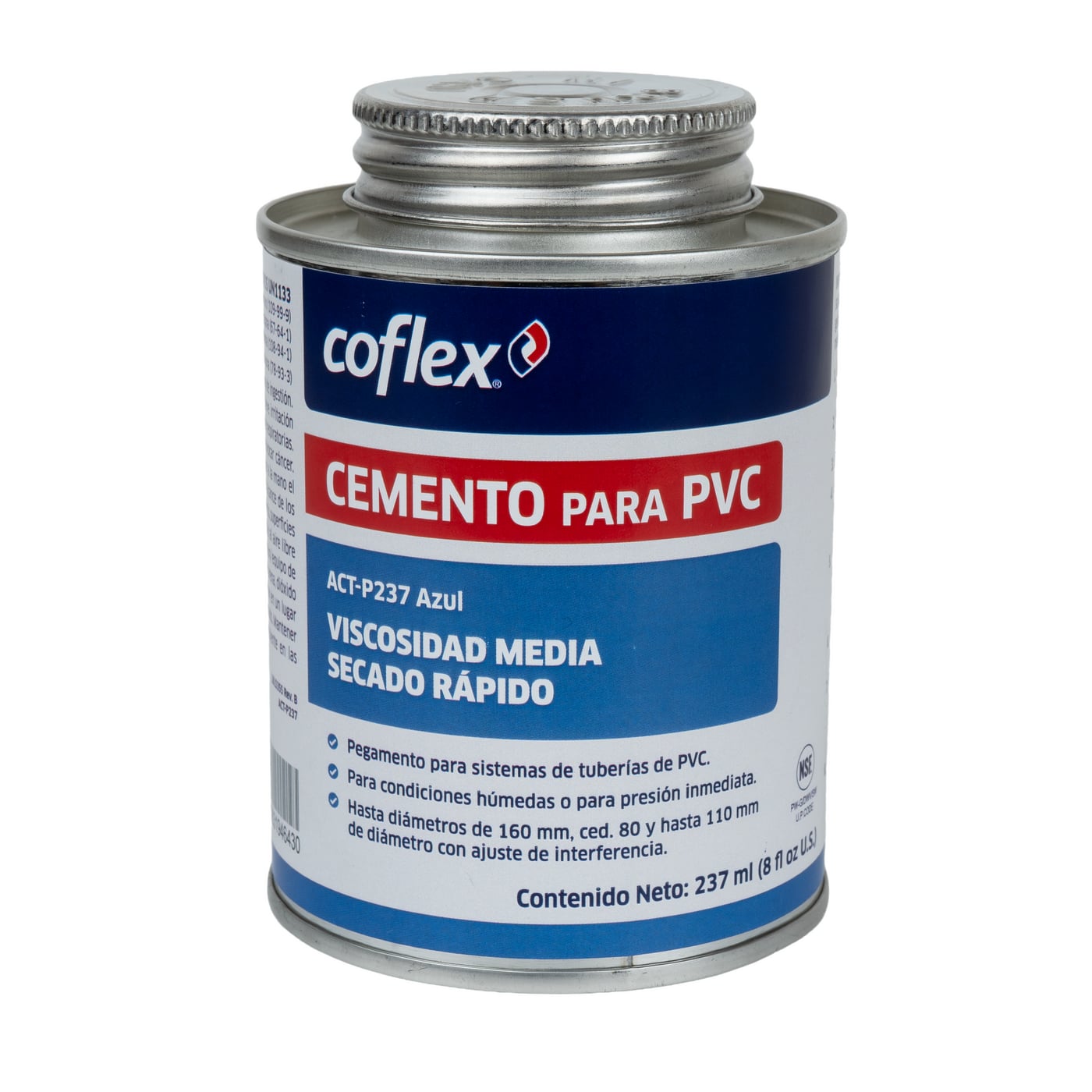 Cemento Solvente Azul Coflex ACT-P237 (237ml) para Tuberías PVC - Unión Duradera