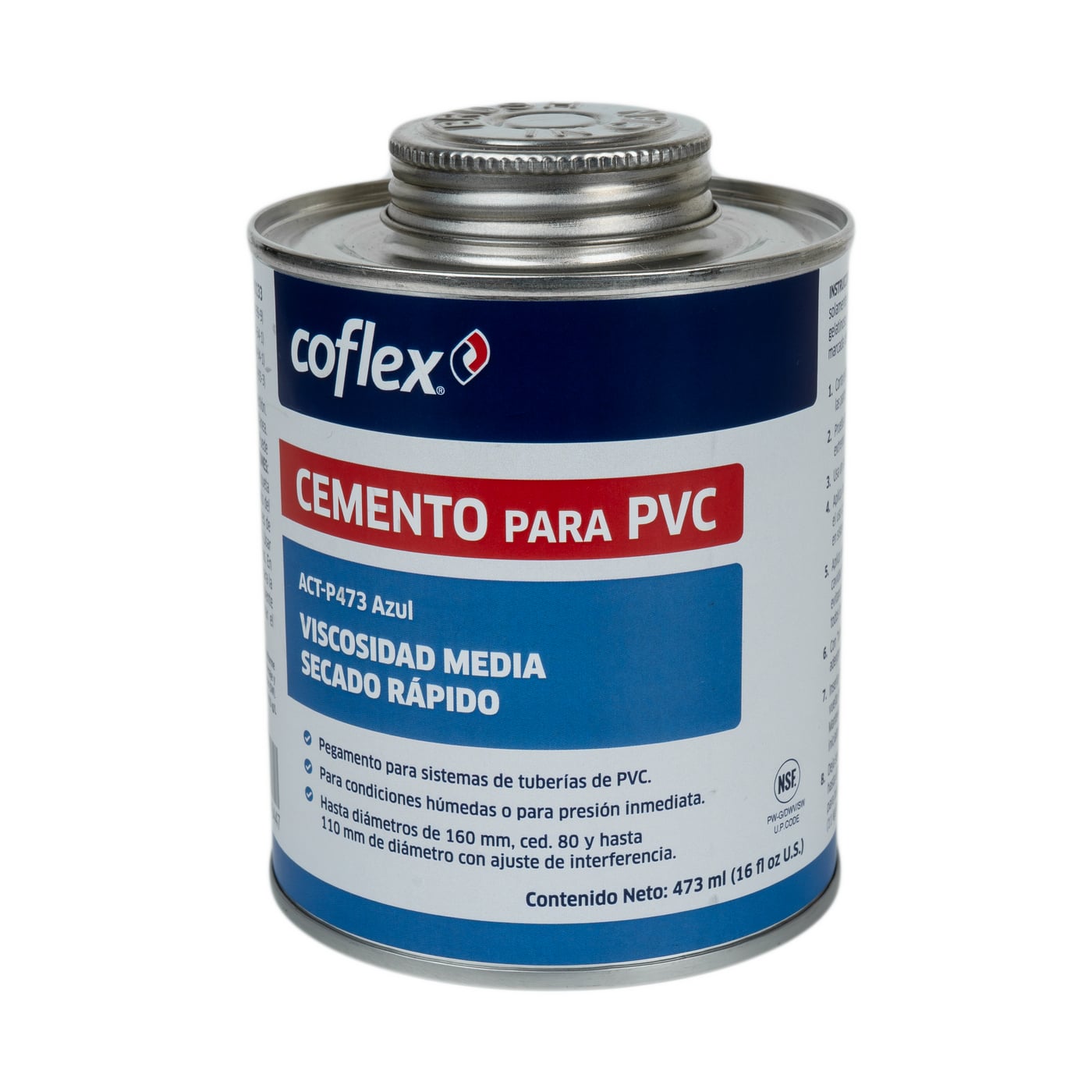 Cemento Solvente Azul Coflex ACT-P473 473ml para Tubería PVC | Unión Segura