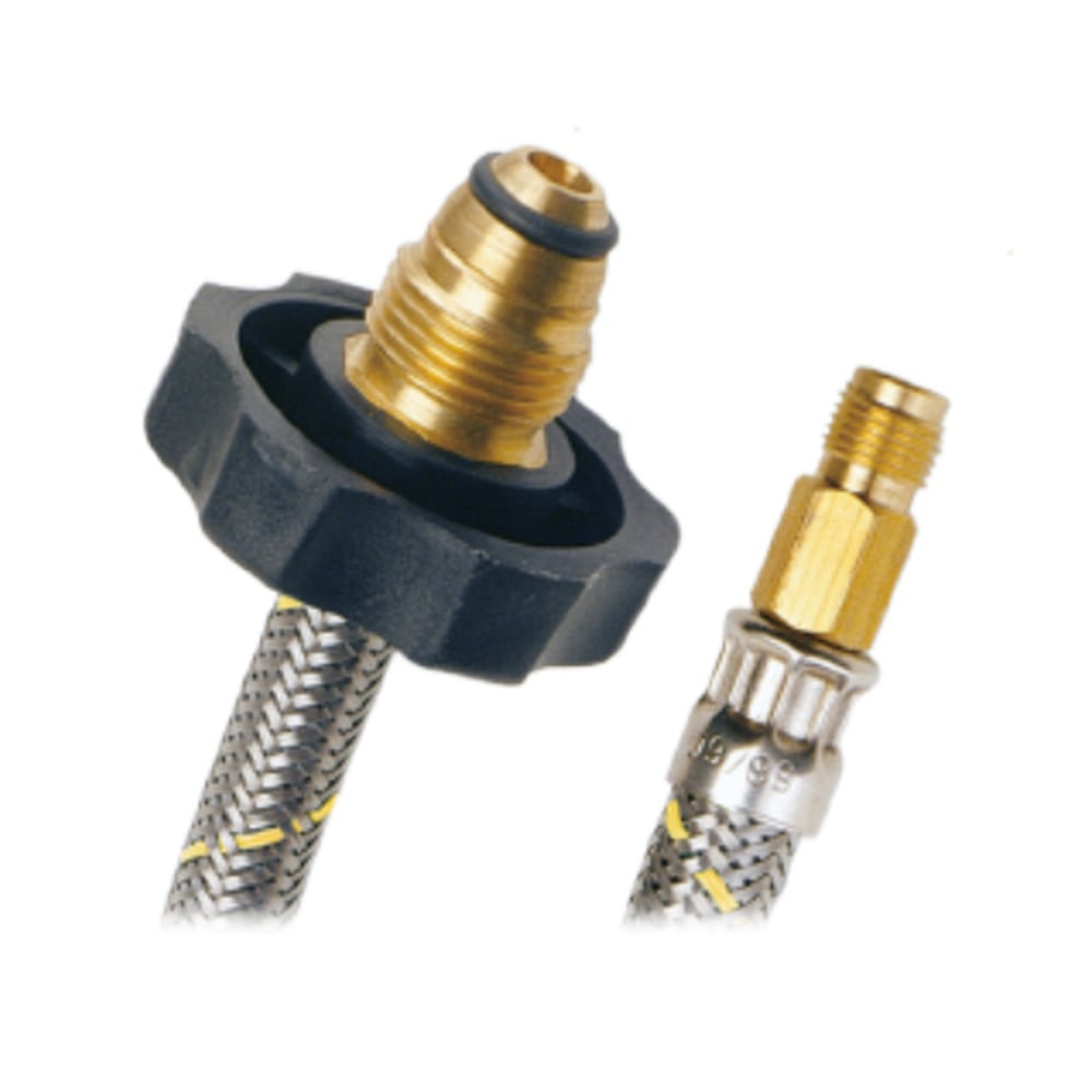 Conector Flexible Coflex Pigtail Gas LP 55cm Acero Inoxidable AG-P55 7/16"M x 7/8"Izq