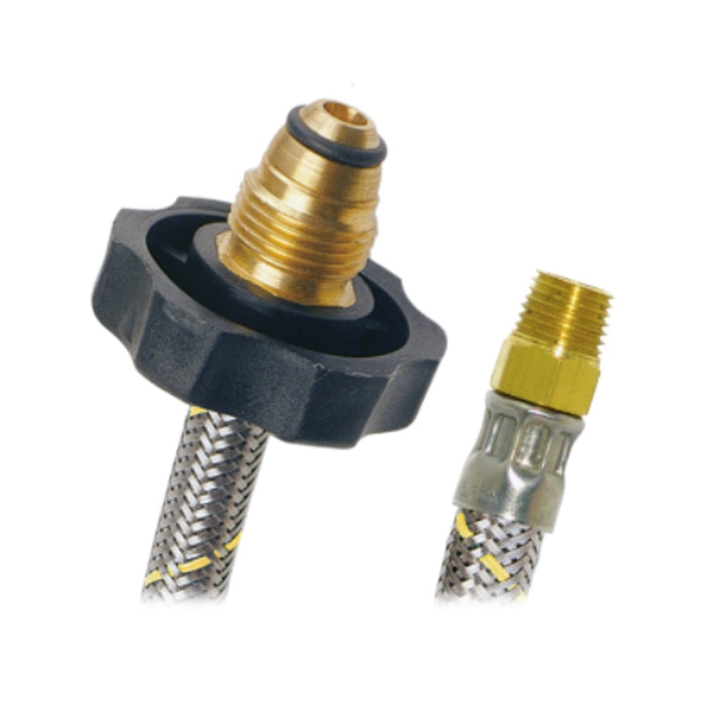 Conector Pigtail Gas Coflex AG-Y35 35cm Acero Inoxidable 1/4" M x 7/8" Izq.