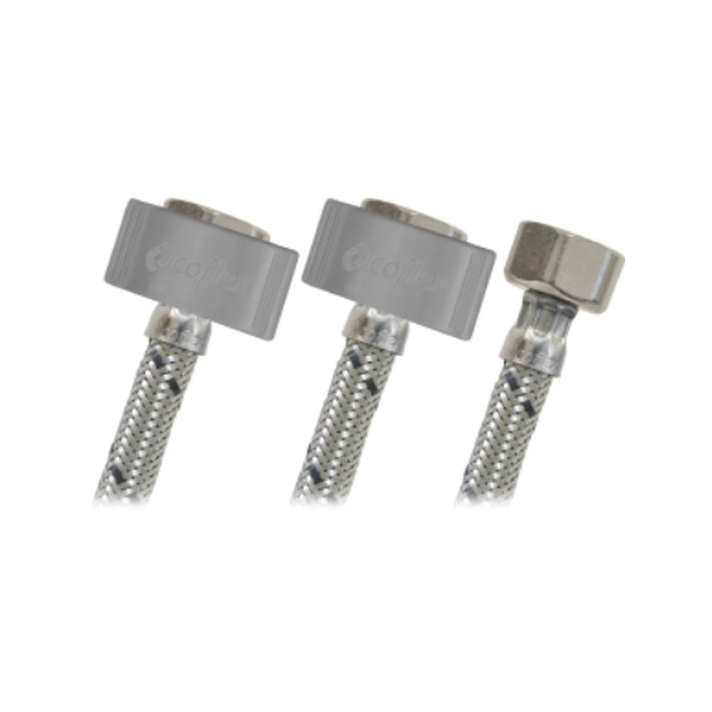 Conector Flexible Coflex T 1/2" x 1/2" x 1/2" - 55 cm Acero Inox para Lavabo/Fregadero