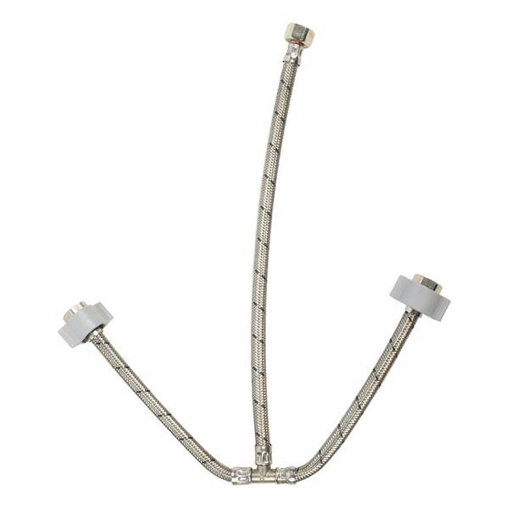 Conector Flexible Coflex T 1/2" x 1/2" x 1/2" - 55 cm Acero Inox para Lavabo/Fregadero