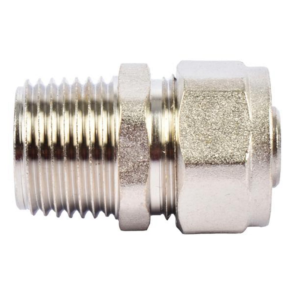 Adaptador Macho Coflex PRO Gas 3/8" Compresión x 1/2" MNPT para Tubería Multicapa