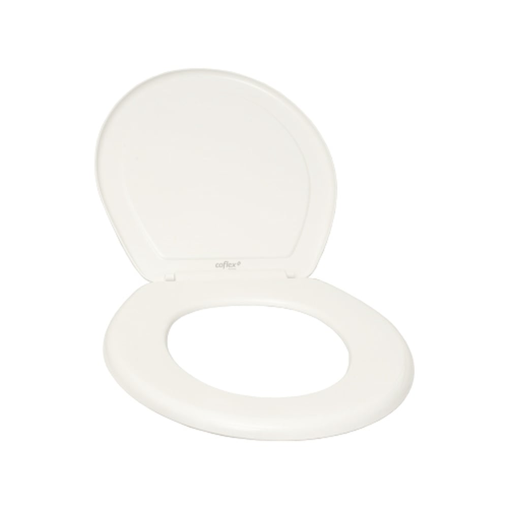 Asiento Sanitario Redondo Coflex CH-A200 Blanco - Frente Cerrado, Línea Básica