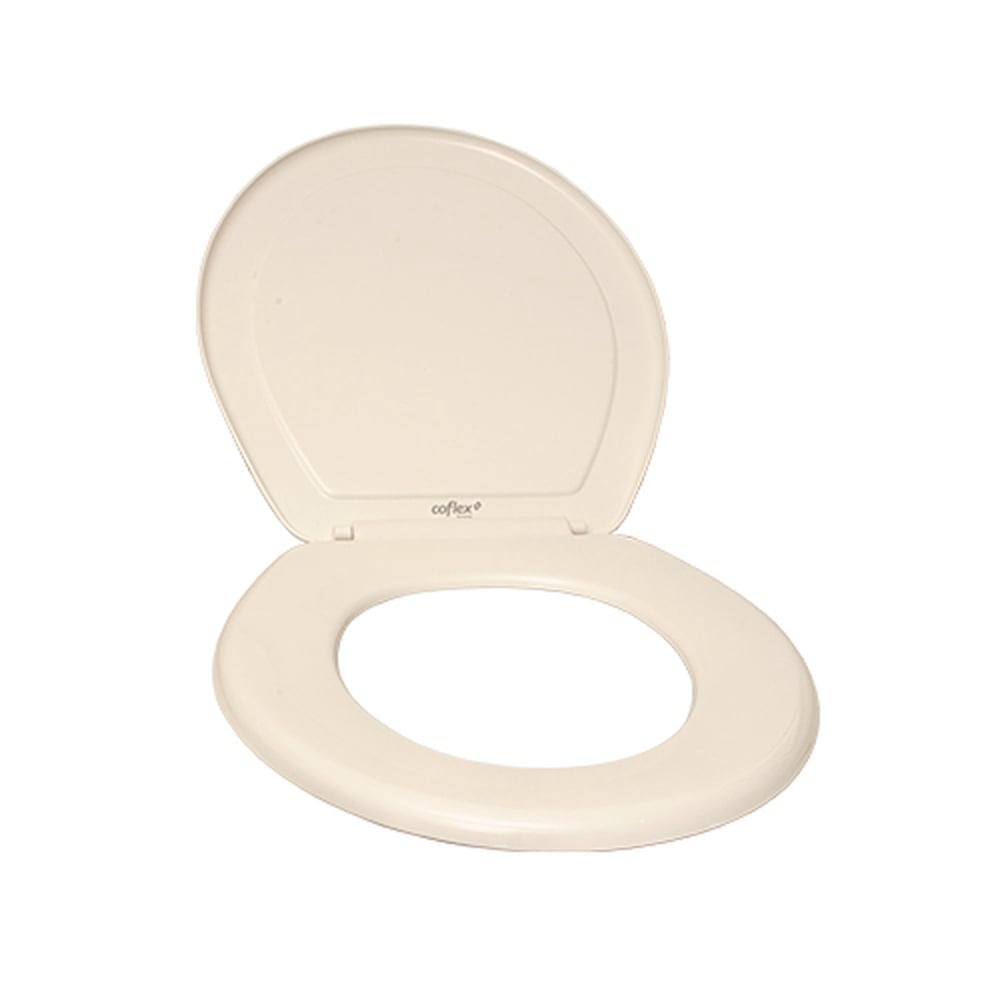 Asiento Sanitario Redondo Coflex CH-B200 Hueso Frente Cerrado | Durabilidad y Estilo