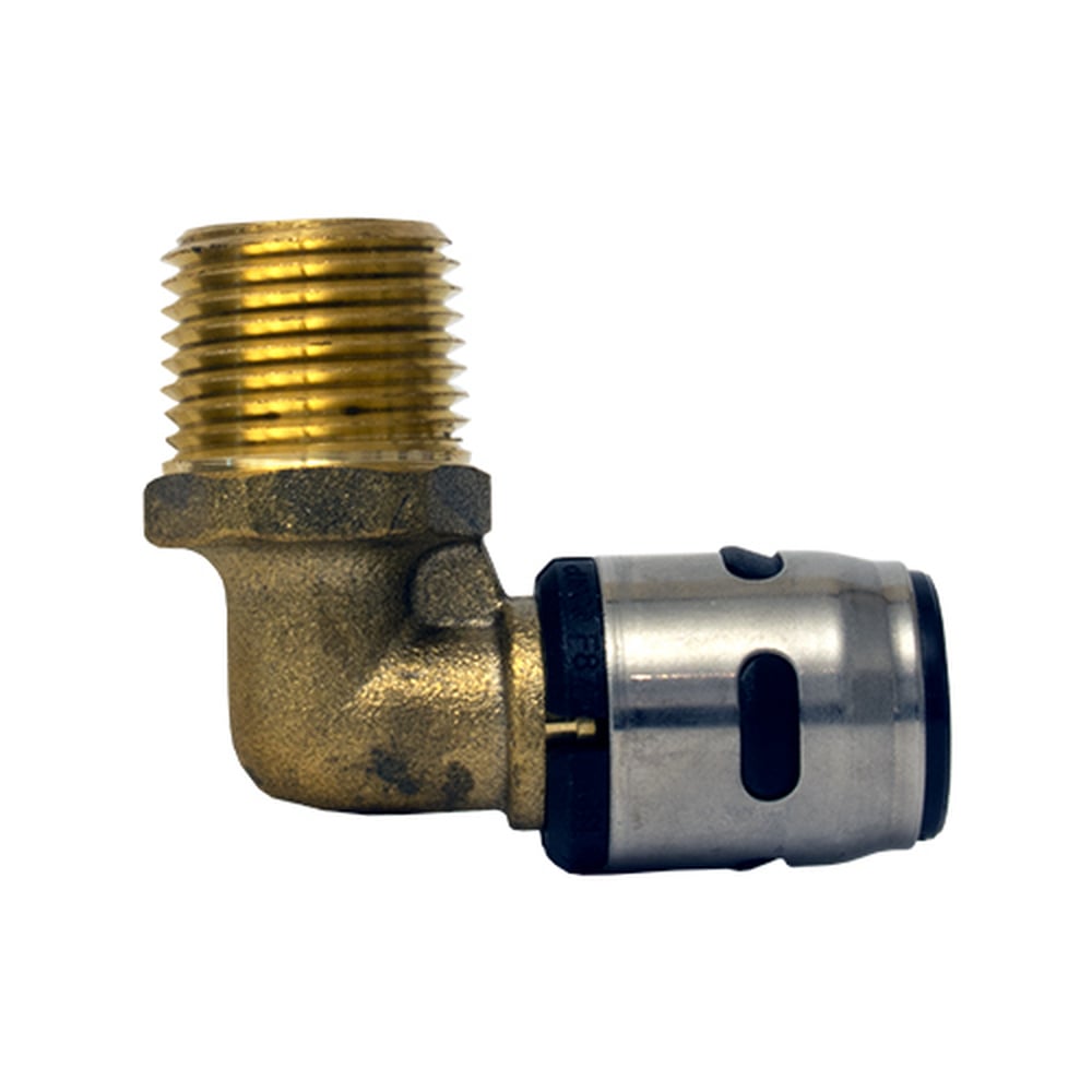 Codo 90° Macho Coflex PEX 1/2" Conexión Rápida para Agua CP-EM11
