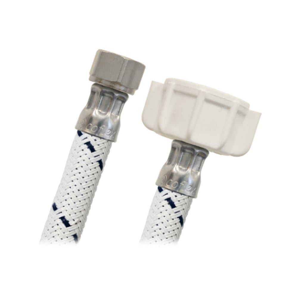 Conector Flexible Coflex 16" 3/8" Comp. x 7/8" AM Vinilo Reforzado Blanco para Sanitario