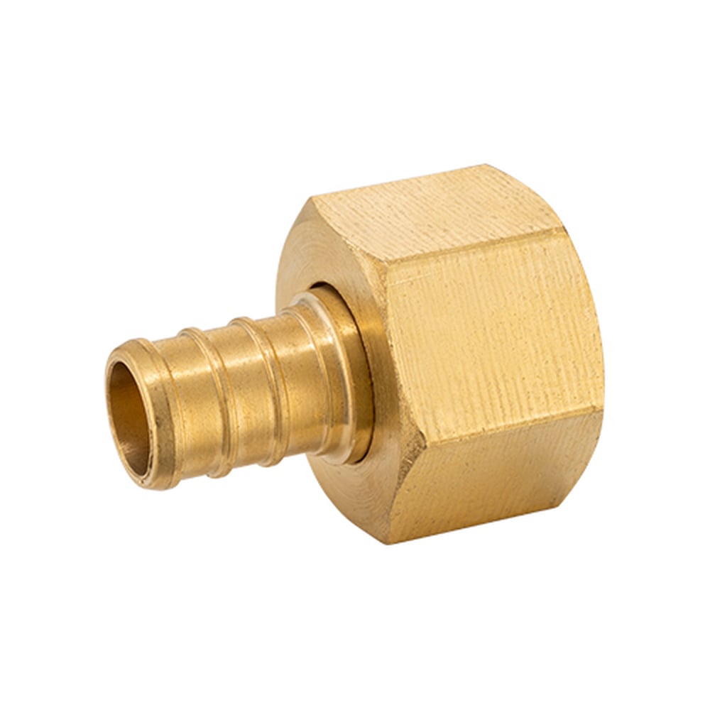 Cople Espiga Latón con Tuerca Coflex 1/2" x 1/2" FNPT para Tubería PEX