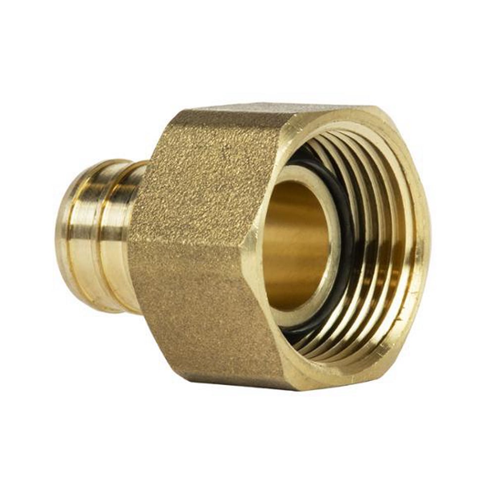 Cople Espiga Latón con Tuerca Coflex 1/2" x 1/2" FNPT para Tubería PEX