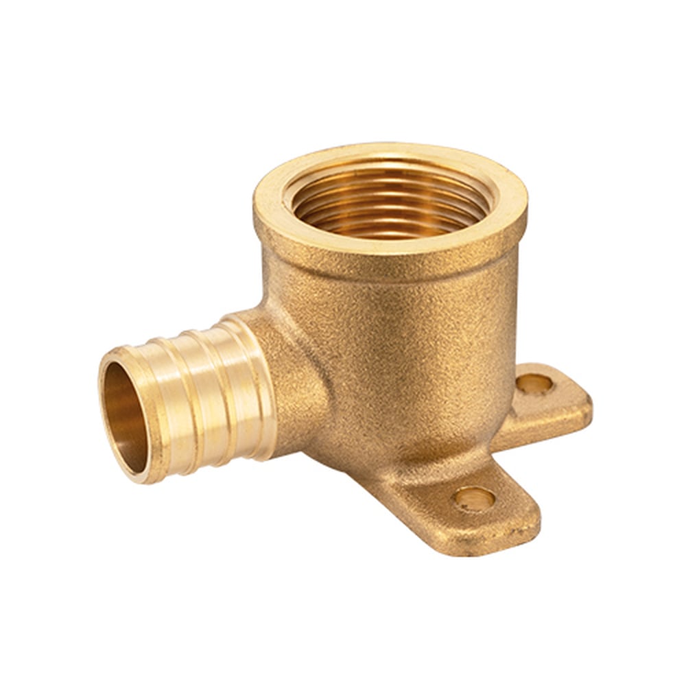 Codo Espiga Latón COFLEX 3/4" FNPT con Soporte - Conexión PEX Segura