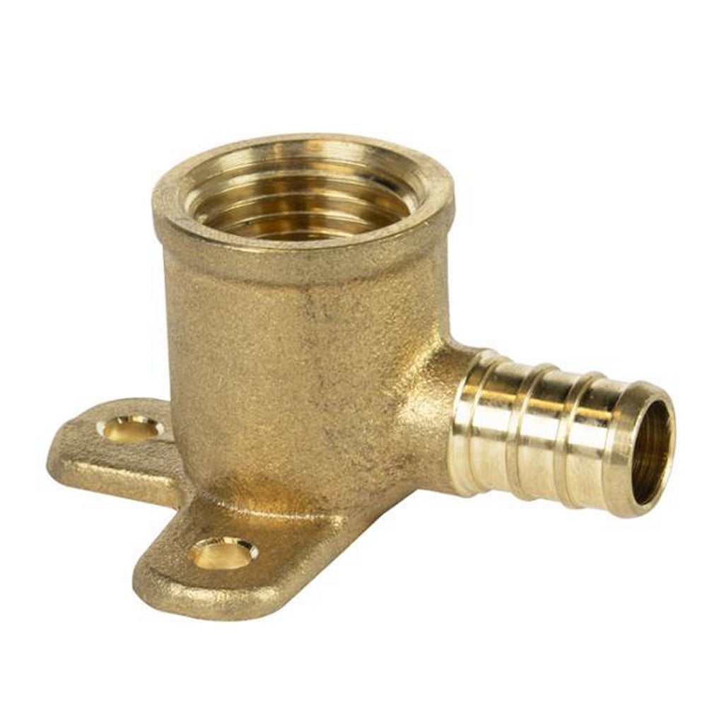 Codo Espiga Latón COFLEX 3/4" FNPT con Soporte - Conexión PEX Segura