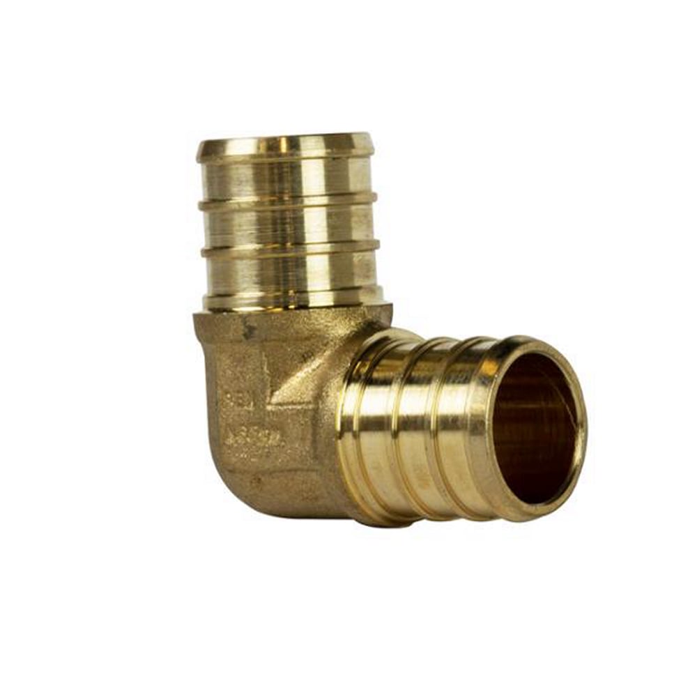 Codo 90° Latón 3/4" x 3/4" para Tubería PEX - Unión Segura y Duradera