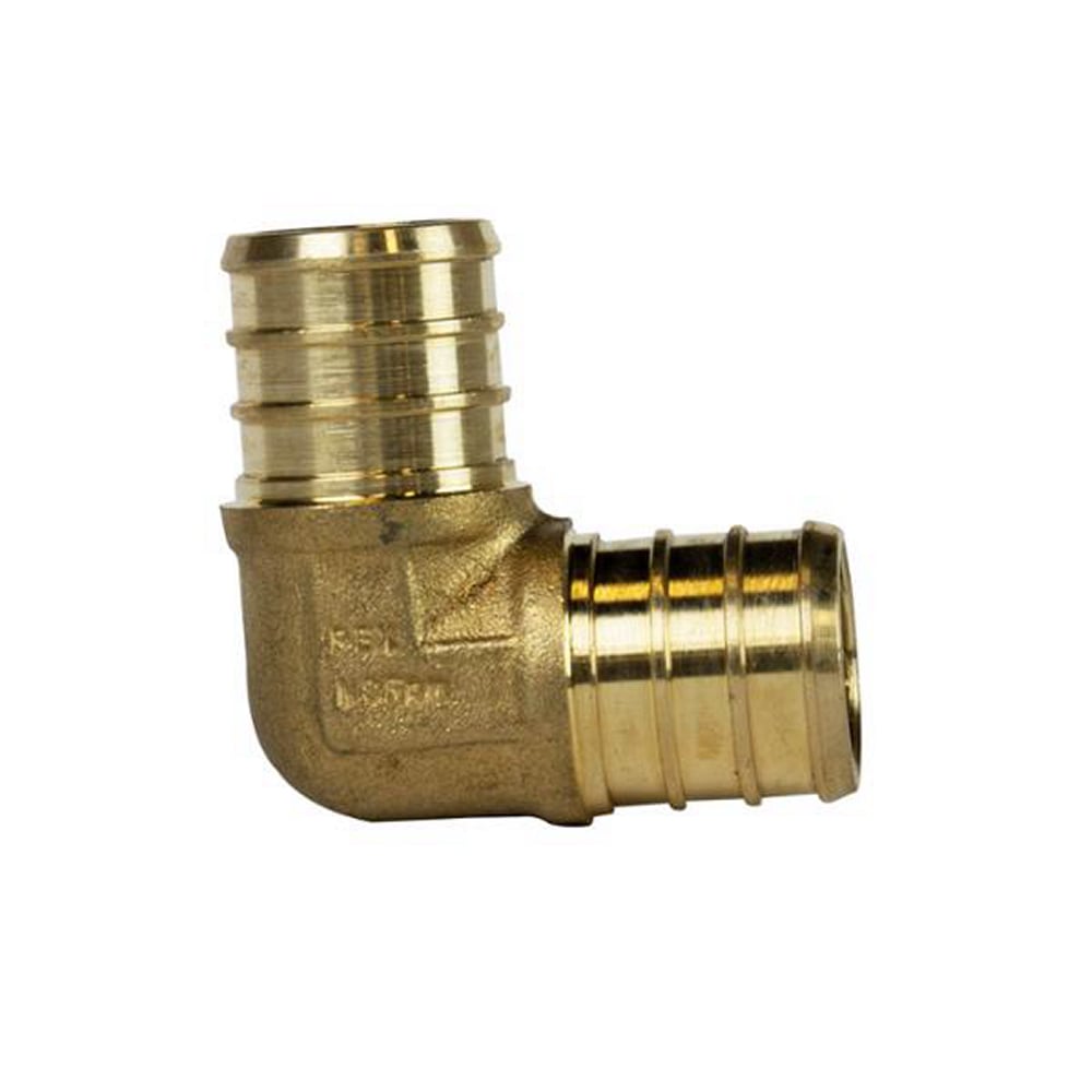 Codo 90° Latón 3/4" x 3/4" para Tubería PEX - Unión Segura y Duradera