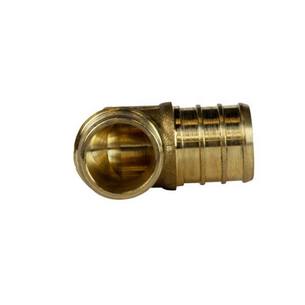 Codo 90° Latón 3/4" x 3/4" para Tubería PEX - Unión Segura y Duradera