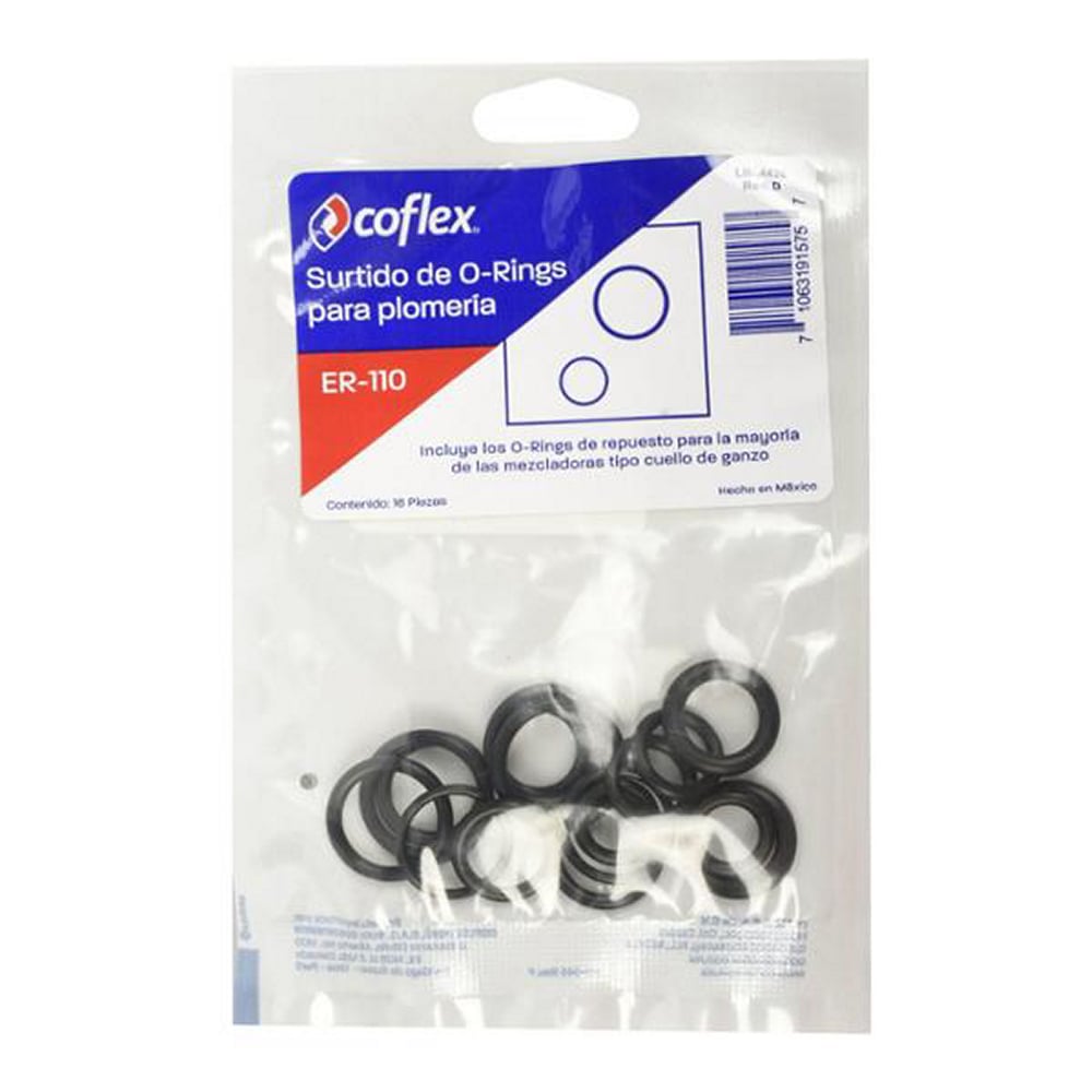 Surtido O-Rings Coflex ER-110 para Mezcladoras de Gas y Agua - Sellado Perfecto