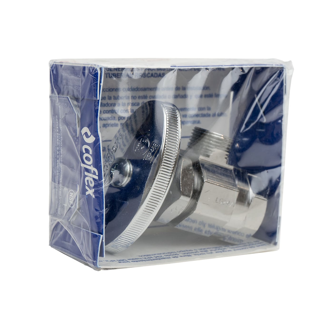 Llave de Control Angular Multivuelta Coflex 1/2" FNPT x 3/8" Comp. para Agua - IP-108