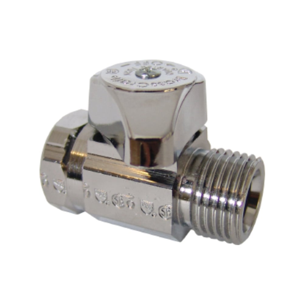 Llave de Control de Agua Coflex IP-122: 1/4 Vuelta, 1/2" FNPT x 1/2" M. Recta