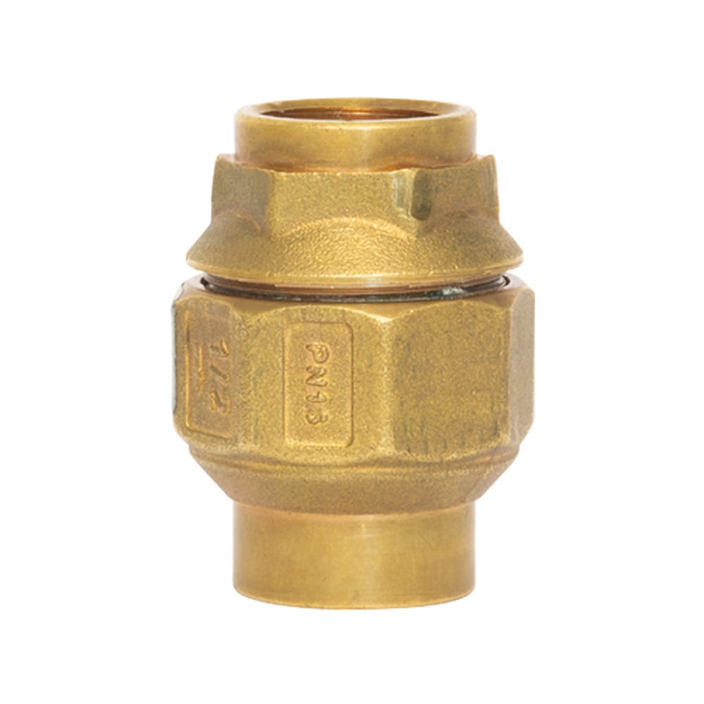 Válvula Check Resorte Coflex 1/2" NPT Latón Natural - Control Flujo Agua