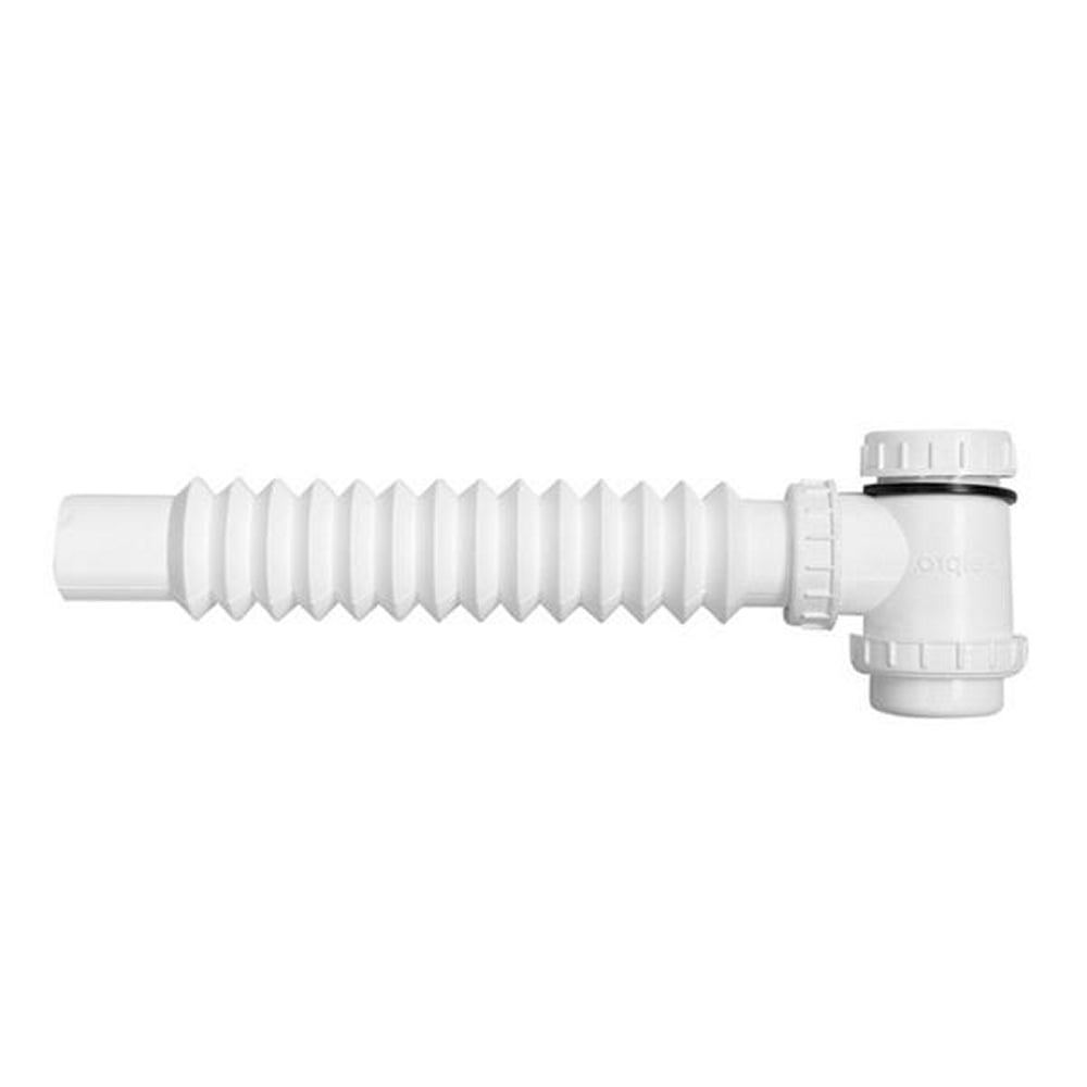 Trampa de Bote para Lavabo Coflex Blanca Salida Corrugada 1 1/2" P-B9007 Fácil Instalación