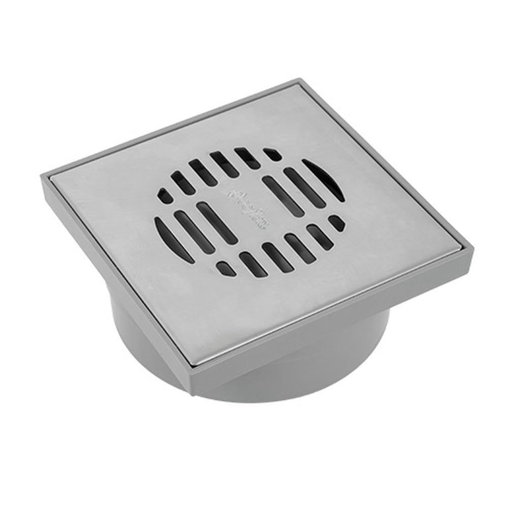 Coladera Cuadrada Coflex PC-112G Gris Universal con Rejilla de Acero - Cumple Norma Mexicana