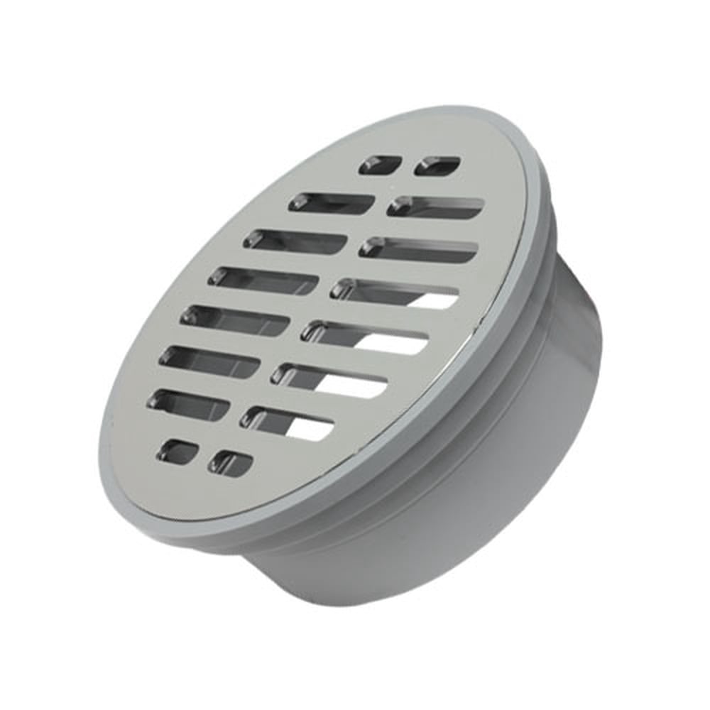 Tapa Cromada Coflex PC-116 con Rejilla para Tubería 4" - Desagüe Pluvial