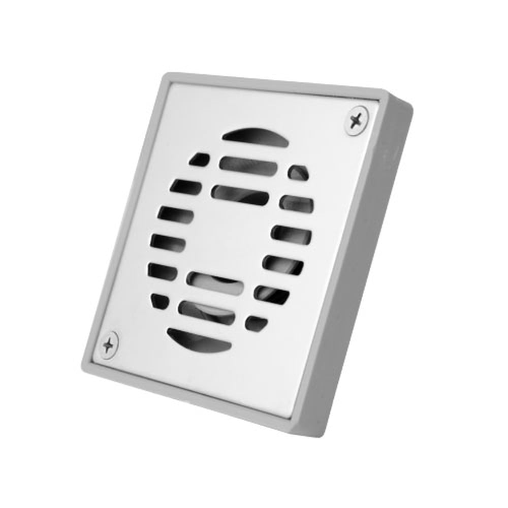 Coladera Cuadrada Coflex 10cm con Rejilla Acero Inoxidable para Tubería 2" DWV