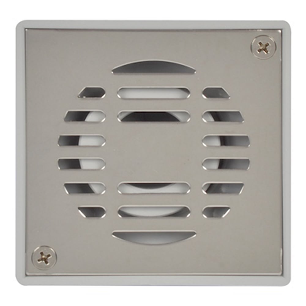 Coladera Cuadrada Coflex 10cm con Rejilla Acero Inoxidable para Tubería 2" DWV