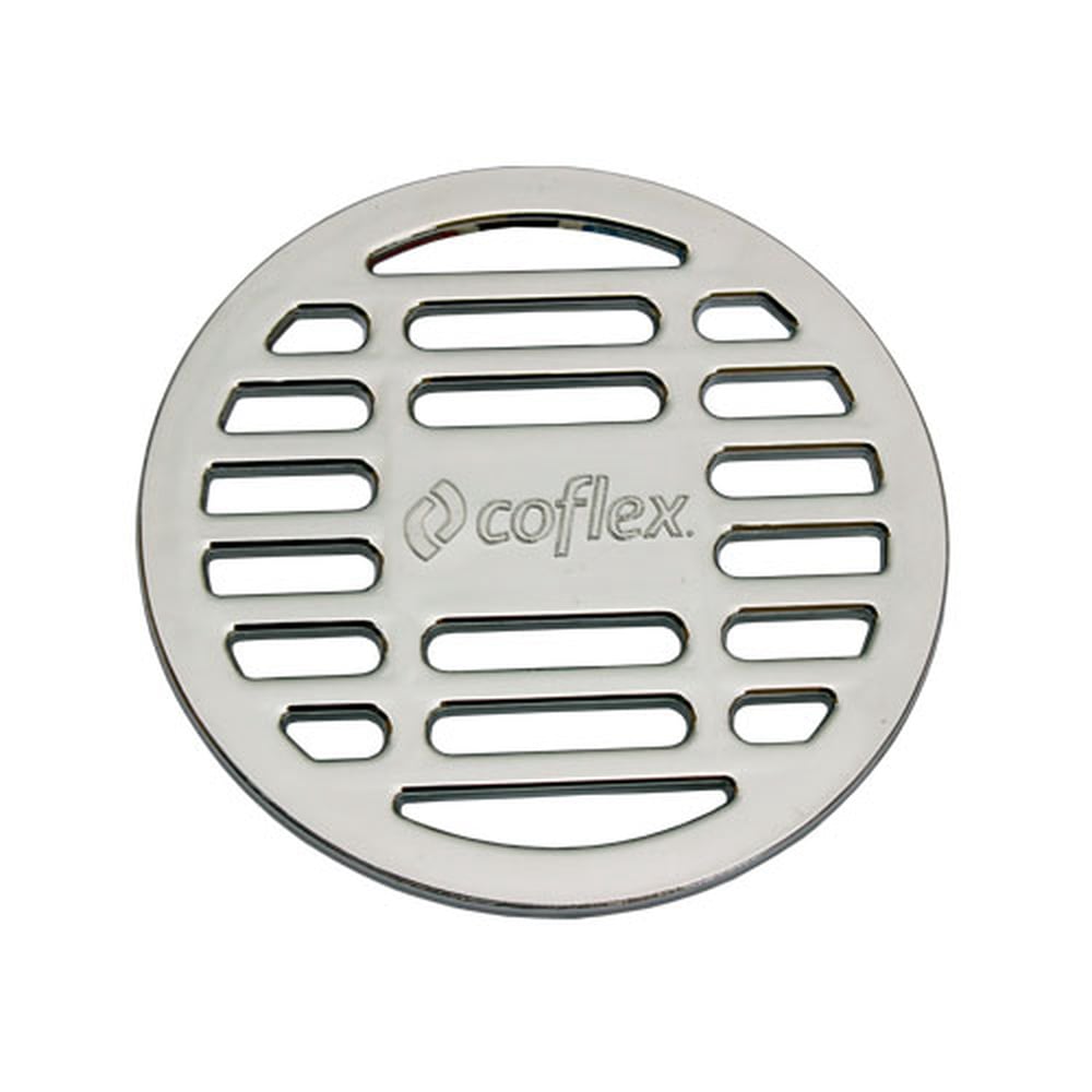 Rejilla Redonda Coflex 9.3cm ABS Cromado para Coladera 10cm | Anti-Obstrucción