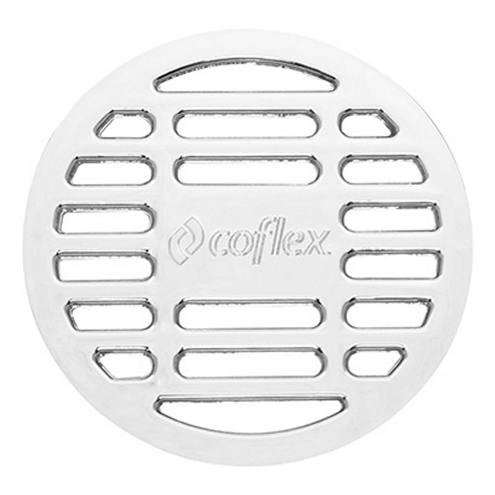 Rejilla Redonda Coflex 9.3cm ABS Cromado para Coladera 10cm | Anti-Obstrucción