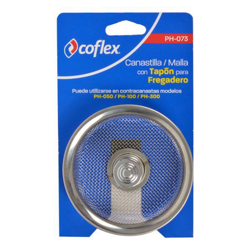 Canastilla Fregadero Coflex PH-073 Malla con Tapón Acero Inoxidable