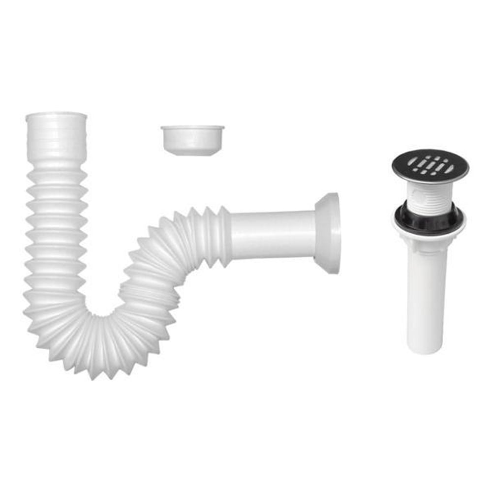 Kit Extensión Corrugada Corta Coflex Blanca para Lavabo con Contra PJ-B001