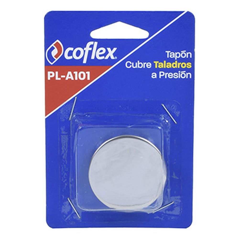 Tapón Cubretaladro Coflex Acero Inoxidable a Presión para Lavabo y Fregadero