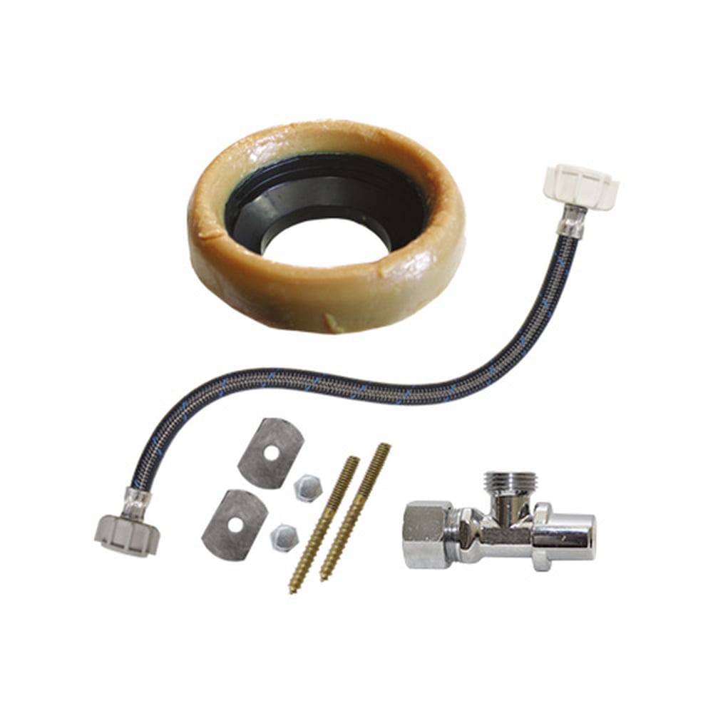 Kit Instalación Sanitario Básico Coflex PSV-D006: Cuello Cera, Llave y Conector Flexible