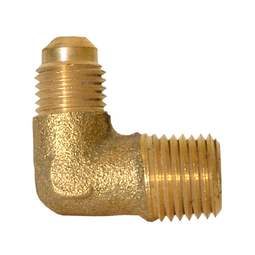 Codo Terminal Coflex 1/4" Flare x 1/4" MNPT Latón para Gas