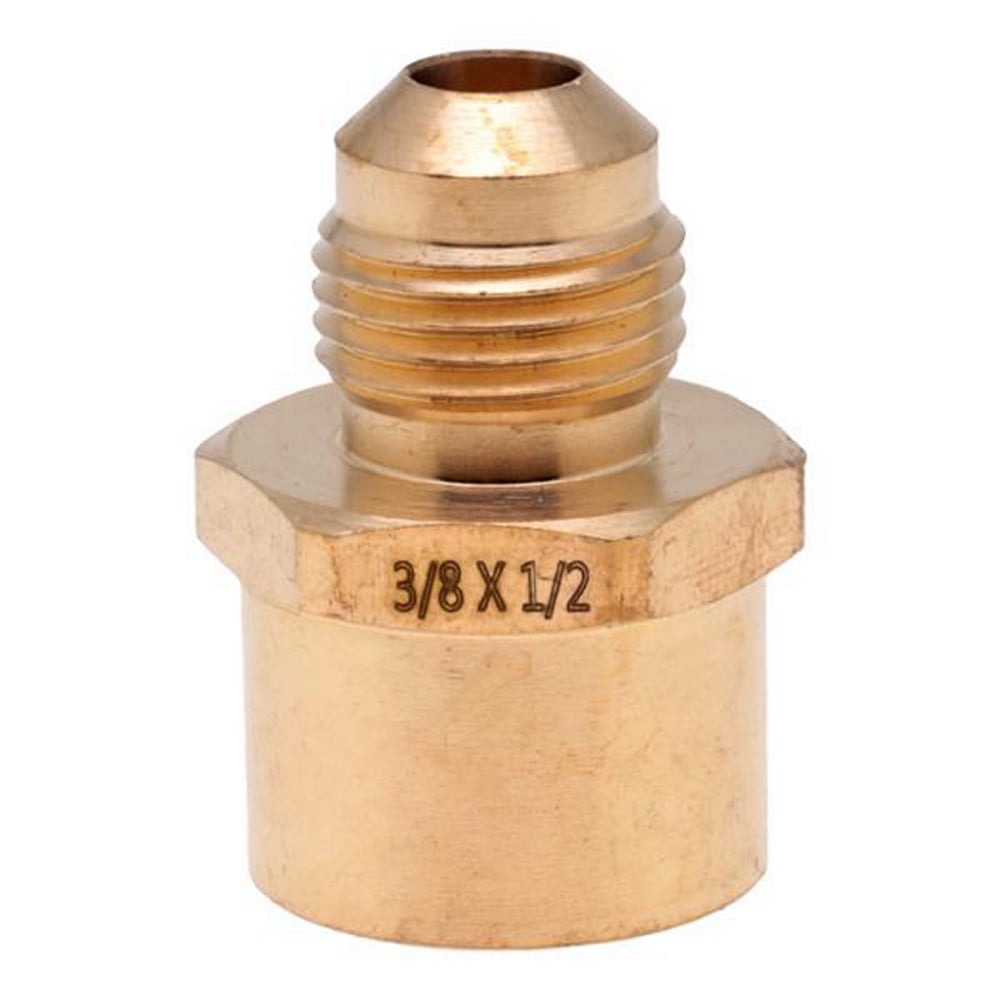 Niple Campana Coflex Latón 3/8" Flare x 1/2" FNPT para Gas - Conexión Segura