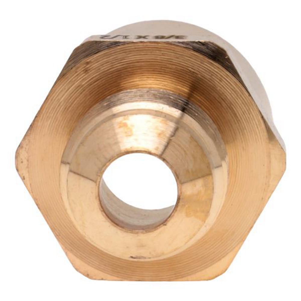 Niple Campana Coflex Latón 3/8" Flare x 1/2" FNPT para Gas - Conexión Segura