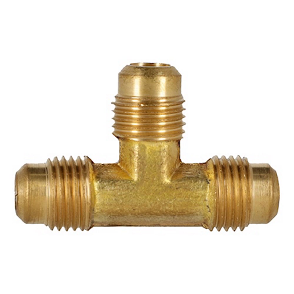 Unión T Coflex UTU-5 para Gas 5/16" Latón Natural | Conexión Flare