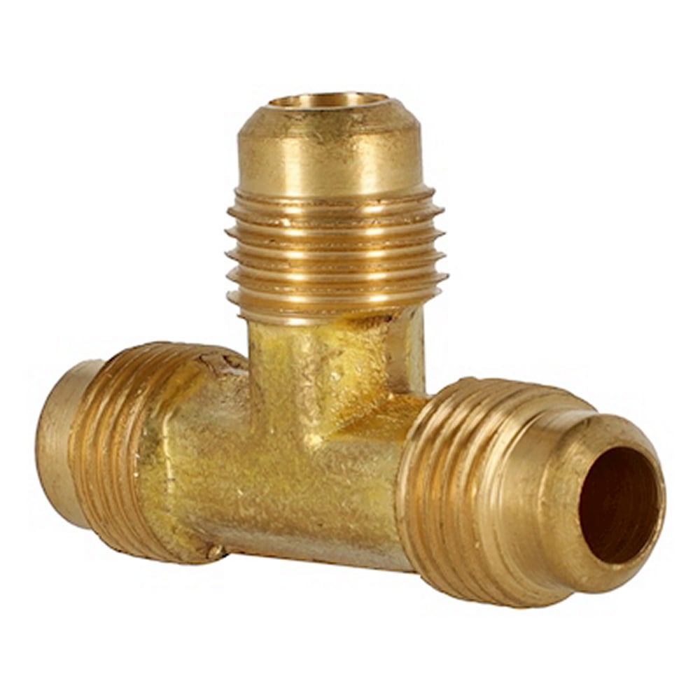 Unión T Coflex UTU-5 para Gas 5/16" Latón Natural | Conexión Flare