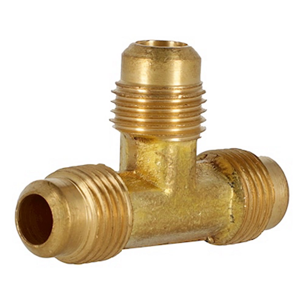 Unión T Coflex UTU-5 para Gas 5/16" Latón Natural | Conexión Flare