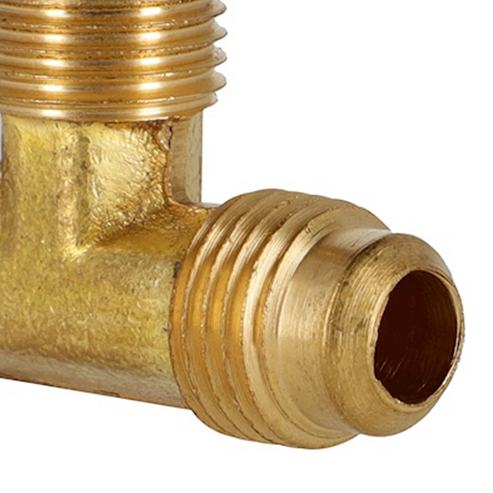 Unión T Coflex UTU-5 para Gas 5/16" Latón Natural | Conexión Flare