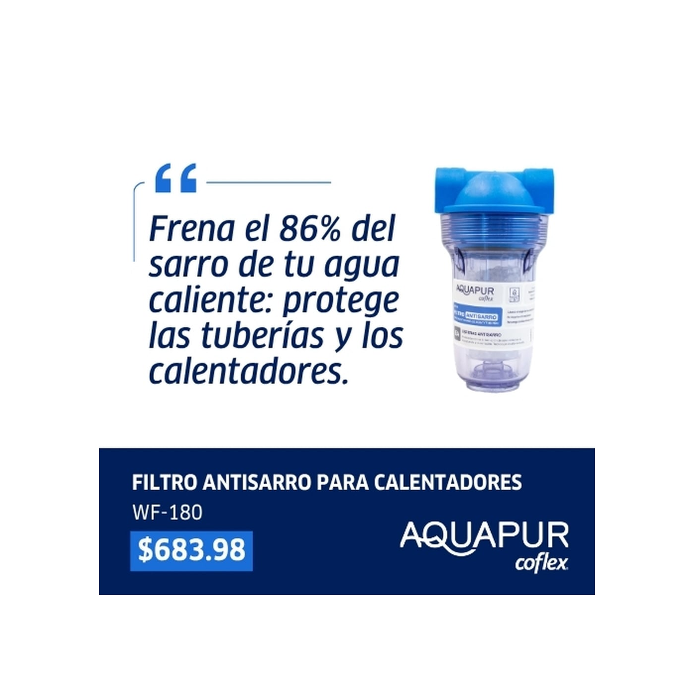 Filtro Antisarro Coflex Home WF-180: Protege Tuberías y Calentadores