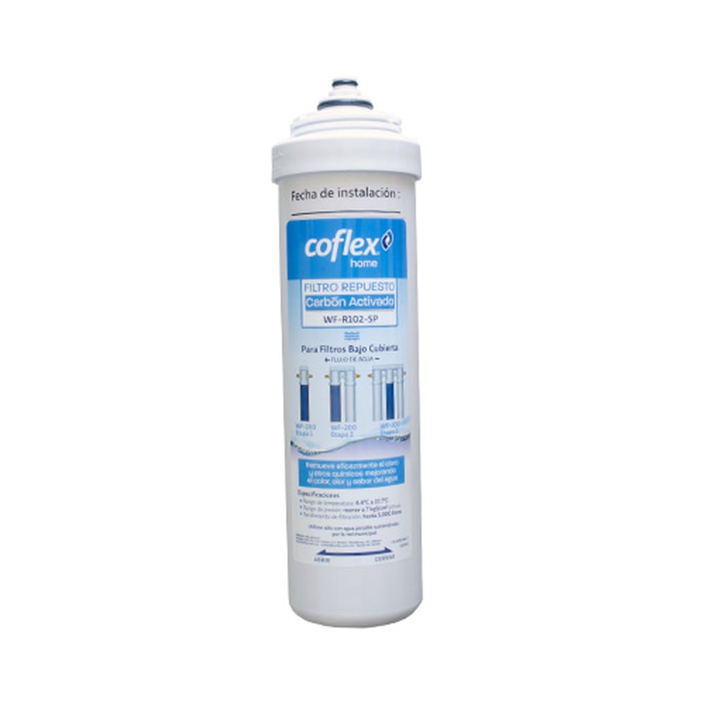 Repuesto Carbón Activado Coflex WF-R102 para Filtro Bajo Cubierta - Agua Pura