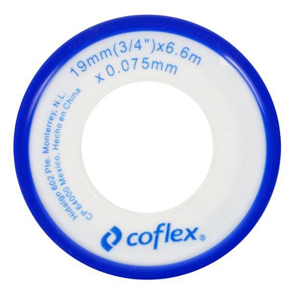 Cinta selladora Coflex WT34-60 3/4" X 6.6 m de PTFE para uniones roscadas agua